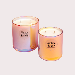 Elevate your space: Introducing Our Iridescent Holographic Candle Glasses