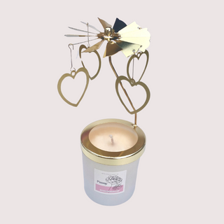 Gold Heart Candle Mobile & Candle Set