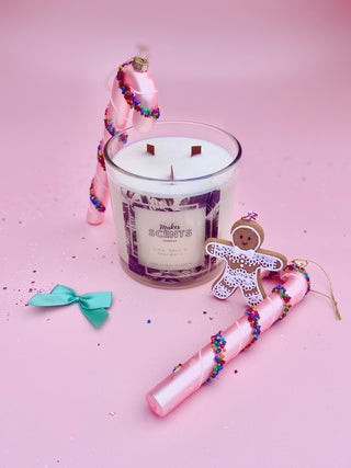 Extra Large Clear Glass Wooden Wick Candle