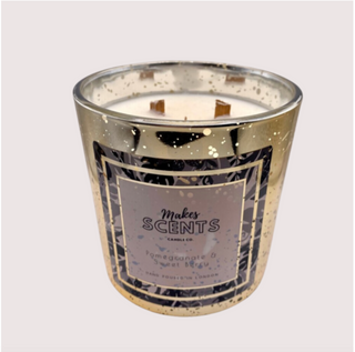 Extra Large Pomegranate & Sweet Berry Candle in Speckled Gold