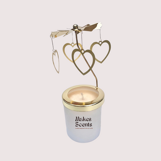 Gold Heart Candle Mobile and Candle Set