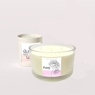 Classic Peony Three Wick Candle