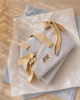Limited Edition Bouquet Bag - Baby Blue Stripes