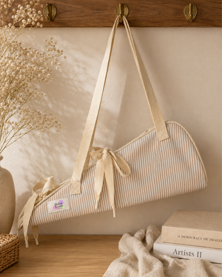 Limited Edition Bouquet Bag - Taupe Stripes