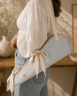 Limited Edition Bouquet Bag - Baby Blue Stripes