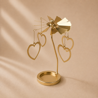 Gold Heart Candle Mobile & Candle Set