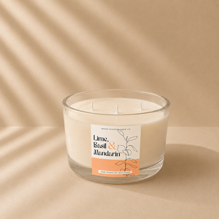 Lime, Basil & Mandarin Three Wick Candle