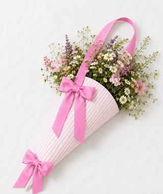 Limited Edition Bouquet Bag - Baby Pink Stripes