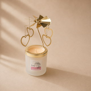 Gold Heart Candle Mobile & Candle Set